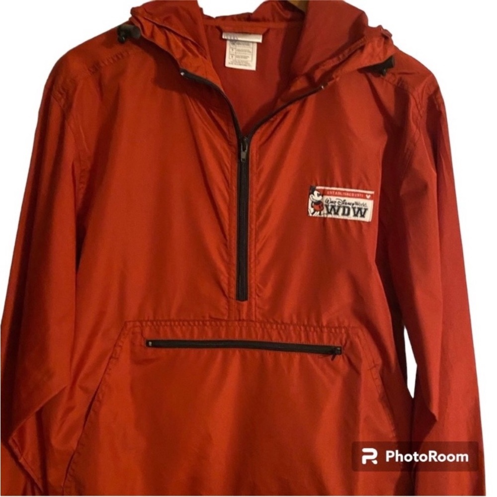 Disney WDW Red Hooded Jacket with Mickey Patch Size Small